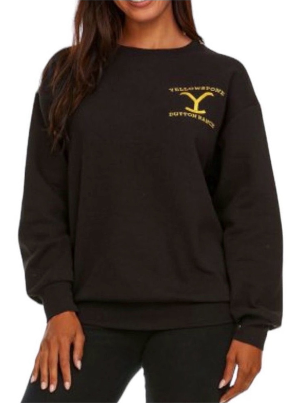 Yellowstone Dutton Ranch Black Crewneck Sweater XL